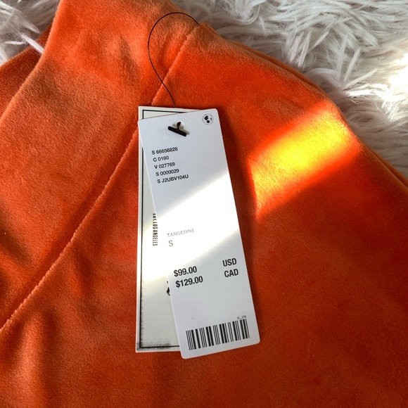 🧡 Juicy Couture orange velour track pants with rhinestone logo - small - Picture 4 of 4